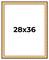 28x36 Traditional Picture Frame with UV-Resistant Acrylic & Acid Free Backing, Available in 3 Finishes - Black, Brown, Gold